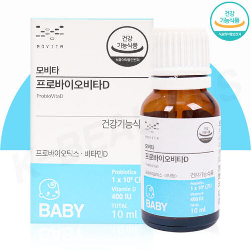 모비타 프로바이오비타D (약 50일분) 아기 어린이 유아 유산균 드롭스 액상 비타민